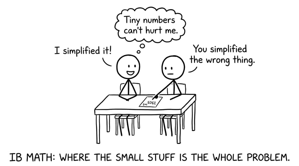 IB Math exponent slip-up comic