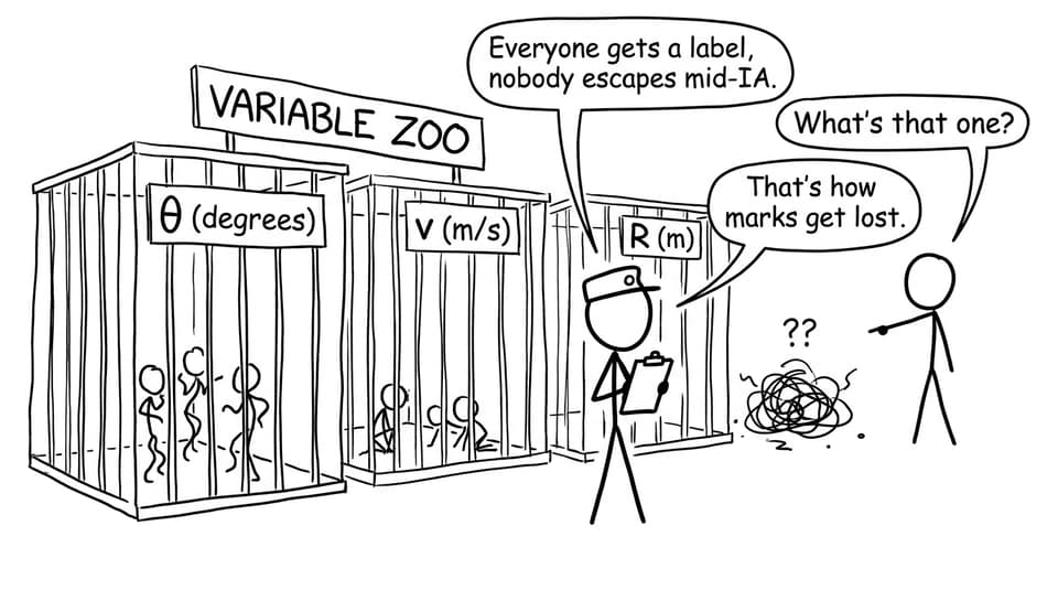 Variable zoo labeling comic