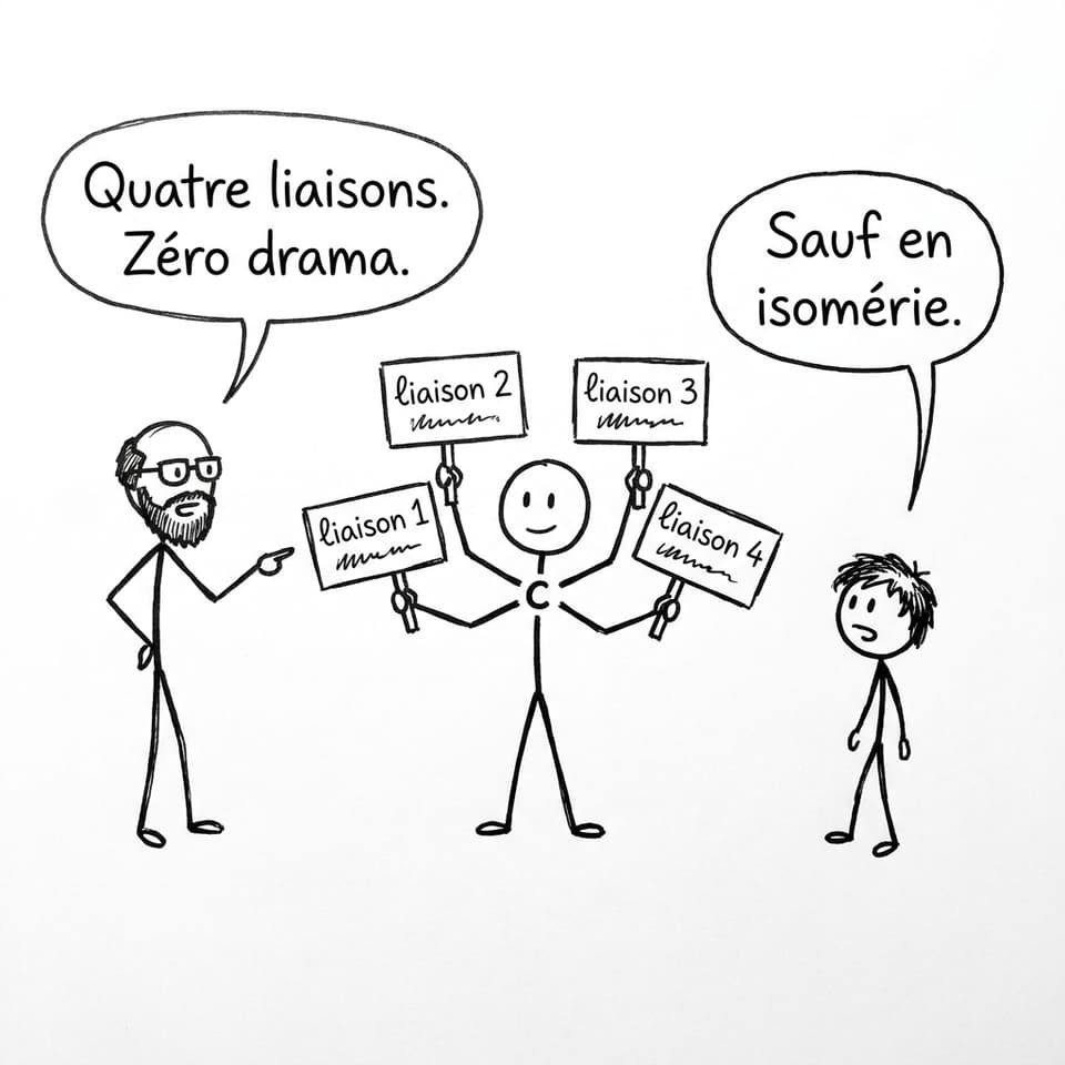 Carbone avec 4 bras