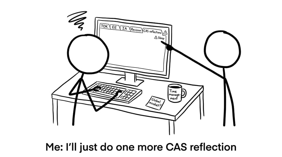 IB student juggling CAS reflections