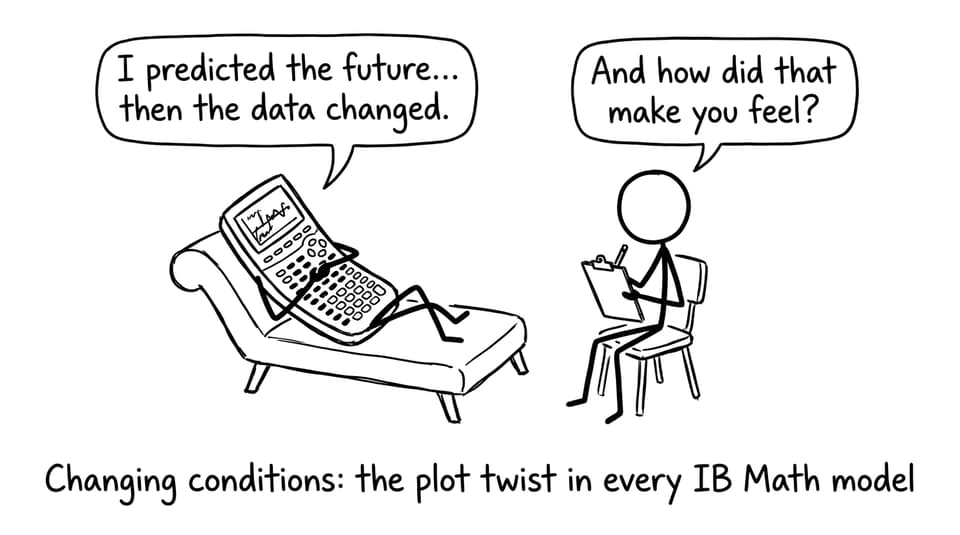 A calculator in therapy after the data changed