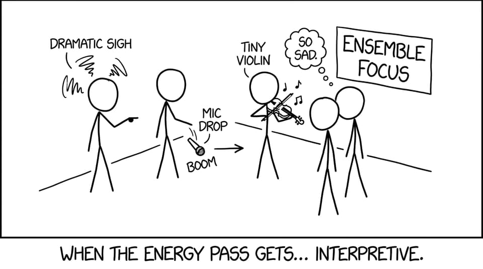When the energy pass gets interpretive