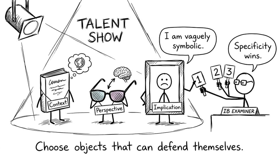 TOK objects talent show comic
