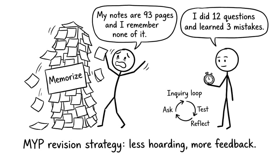 MYP revision strategy: less hoarding, more feedback.