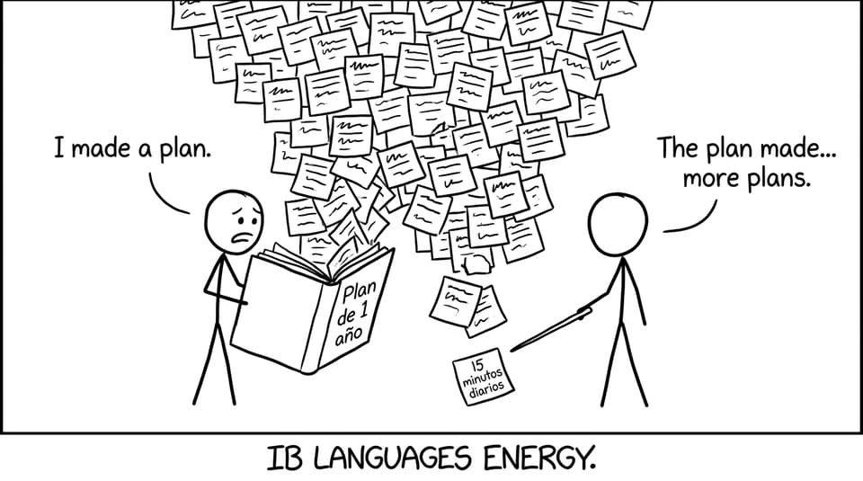 IB Languages planning chaos comic