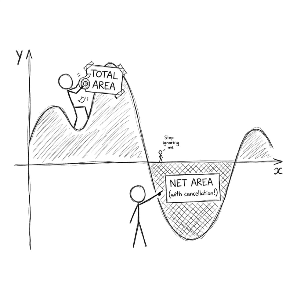 Net area vs total area comic