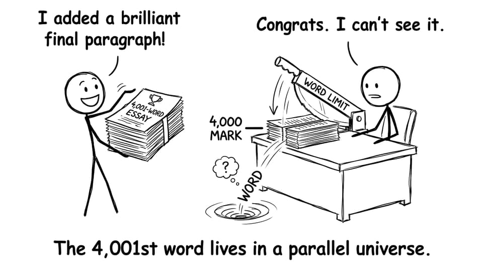 A comic about the 4,001st word being invisible
