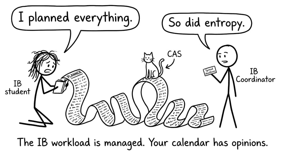 IB calendar scroll comic