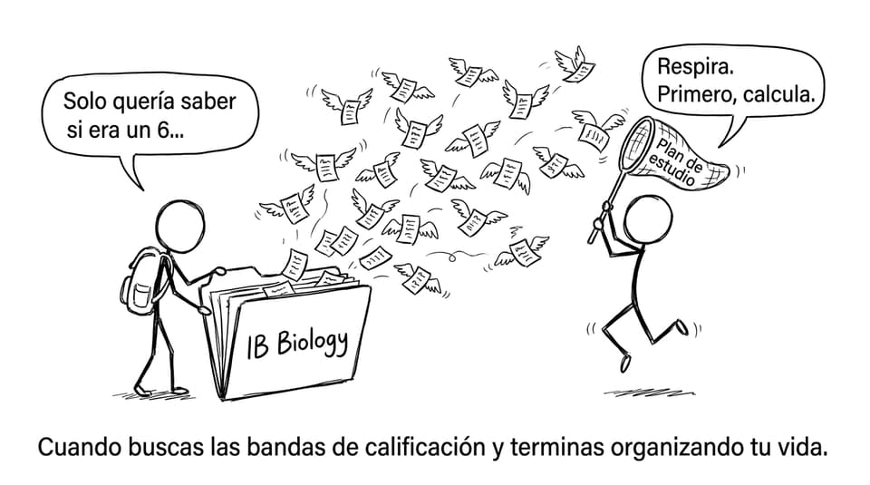 Comic sobre bandas de calificación y caos de papeles