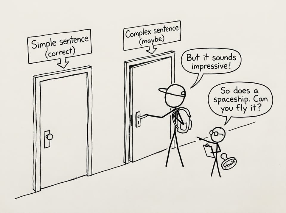 Simple vs complex sentence doors