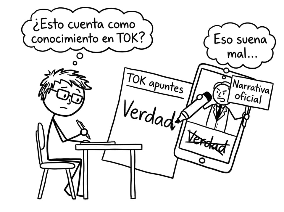 Chiste TOK sobre narrativa oficial