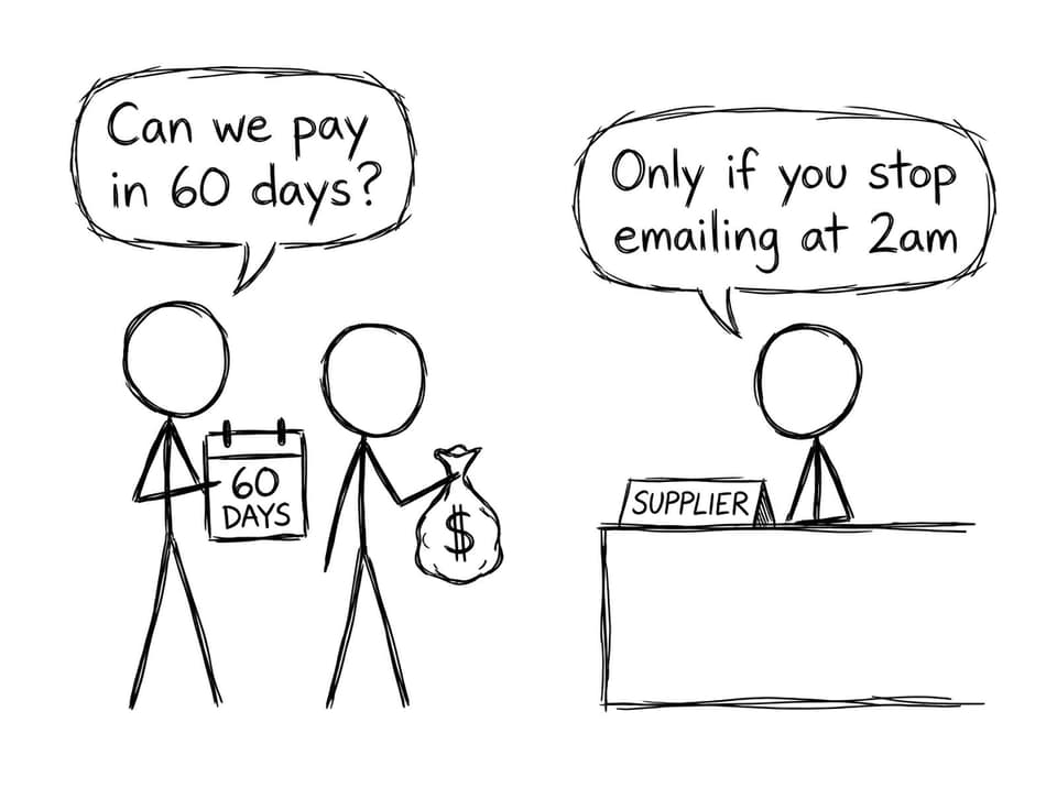 Supplier negotiation comic