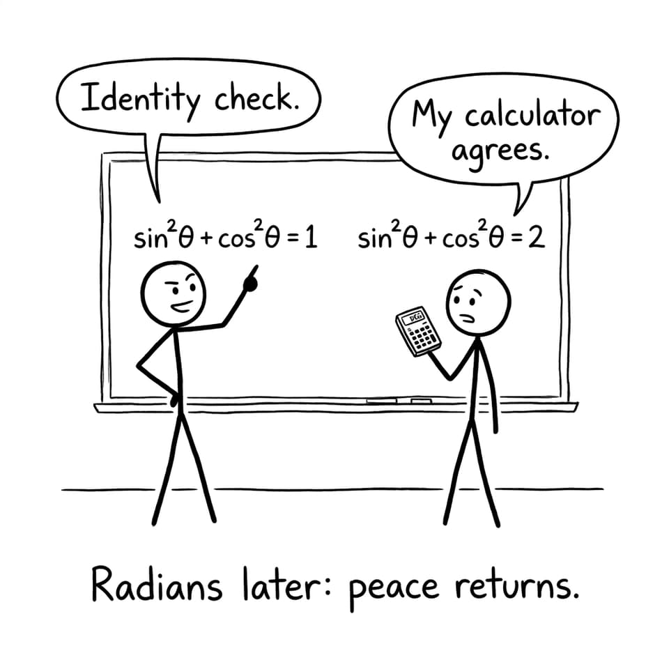 Radians later: peace returns