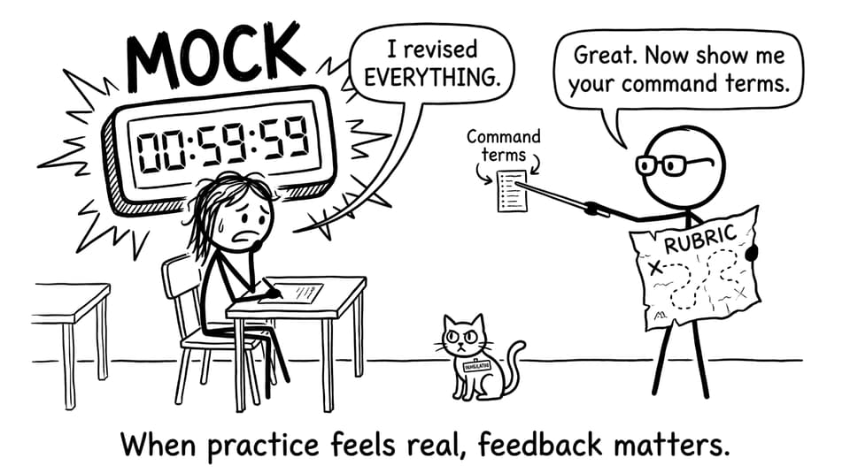Student vs timer mock exam comic