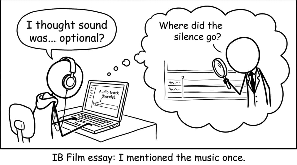 IB Film essay sound joke