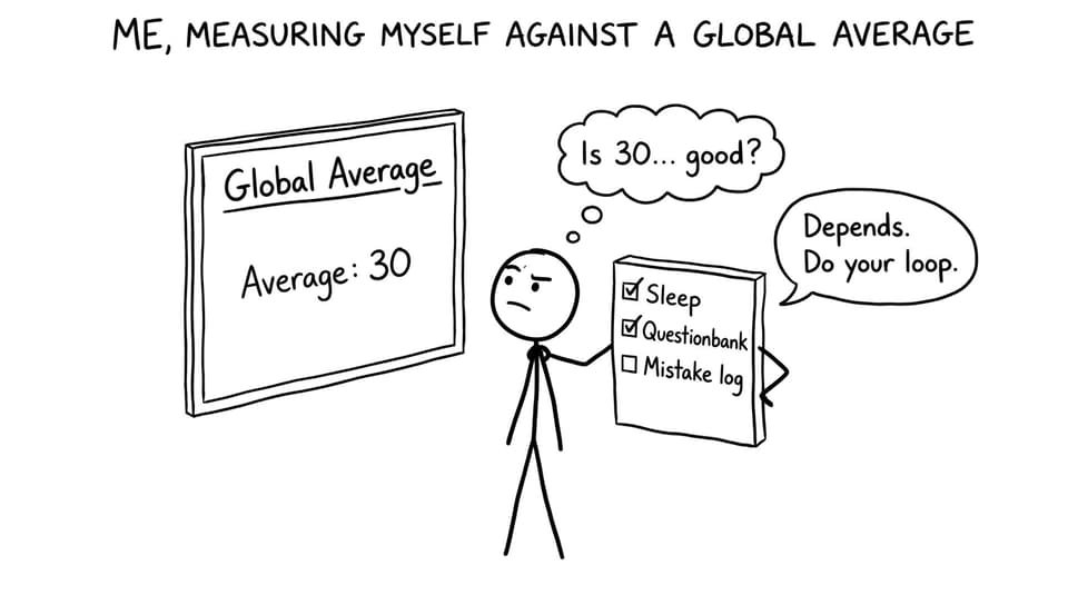 Comic about measuring yourself against a global average