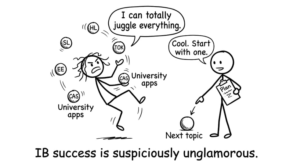 Juggling everything vs starting with one IB topic
