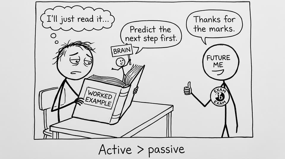 Active worked example comic
