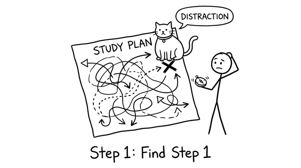 Study plan as a confusing treasure map