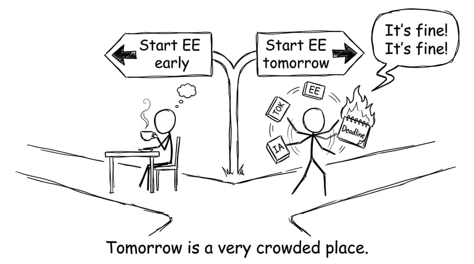 Fork in the road: “Start EE early” vs “Start EE tomorrow”