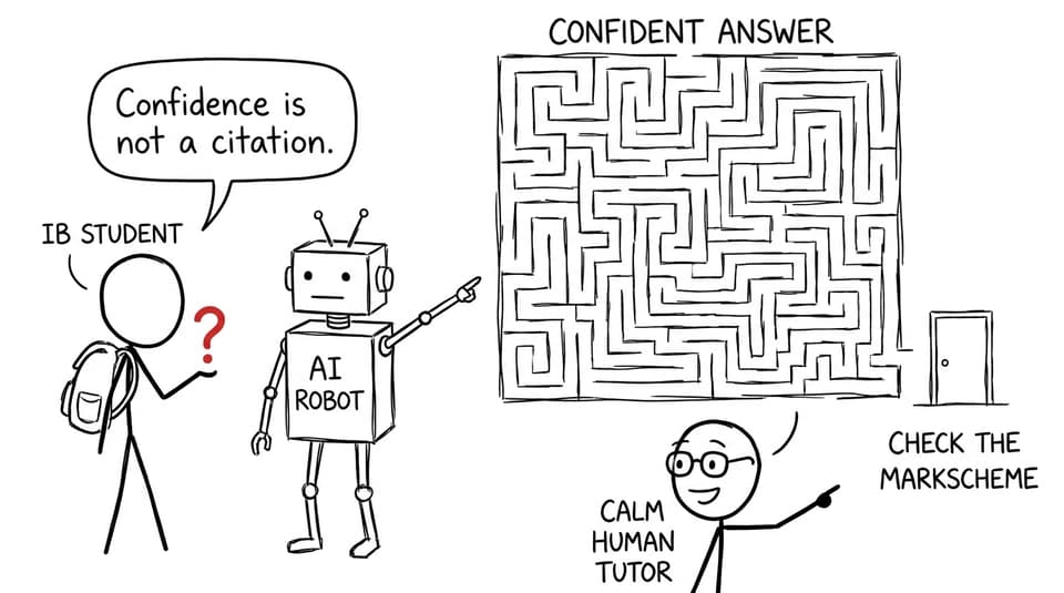 A student learns that confident AI feedback still needs checking