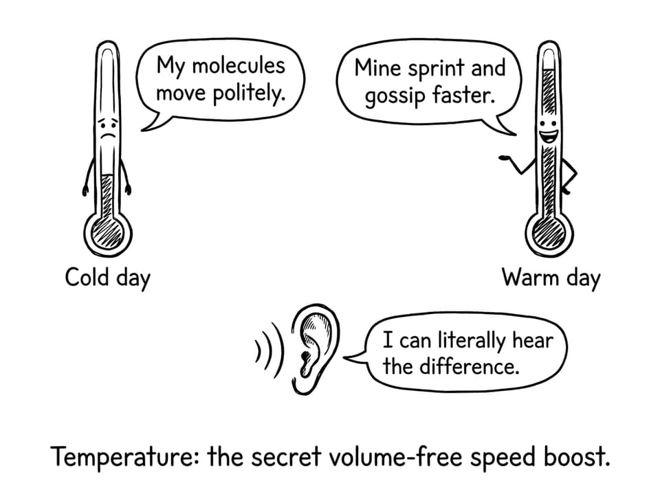 Thermometers arguing about sound speed