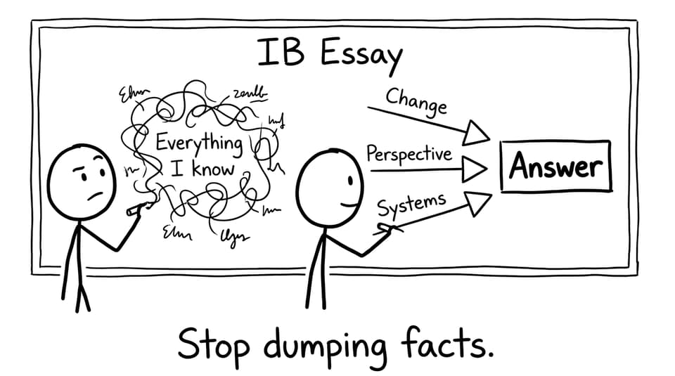 A funny IB essay structure comic