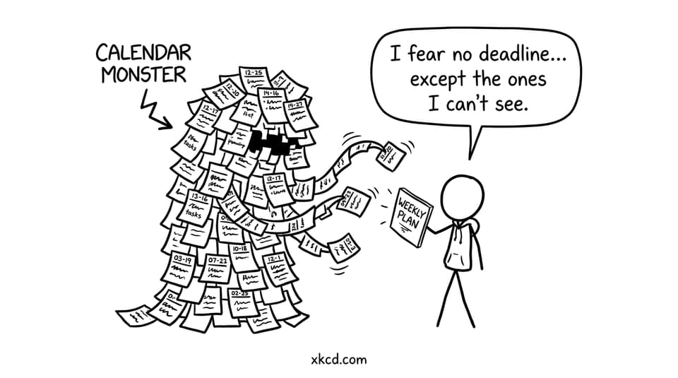 The deadline calendar monster