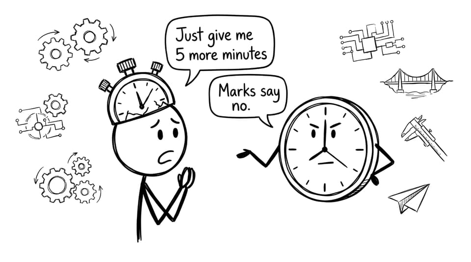 Student tries to negotiate with the clock