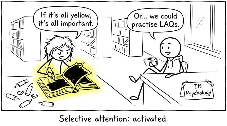 Highlighting vs flashcards joke