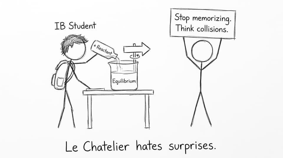 Comic: Equilibrium reacts to added reactant
