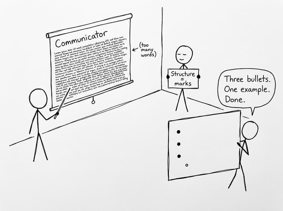 Communicator slide chaos vs structure