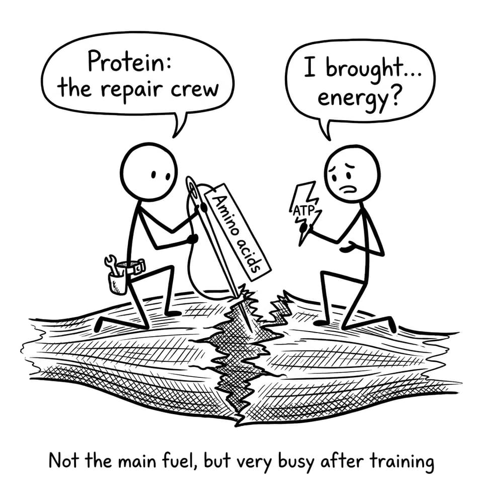 Not the main fuel, but very busy after training