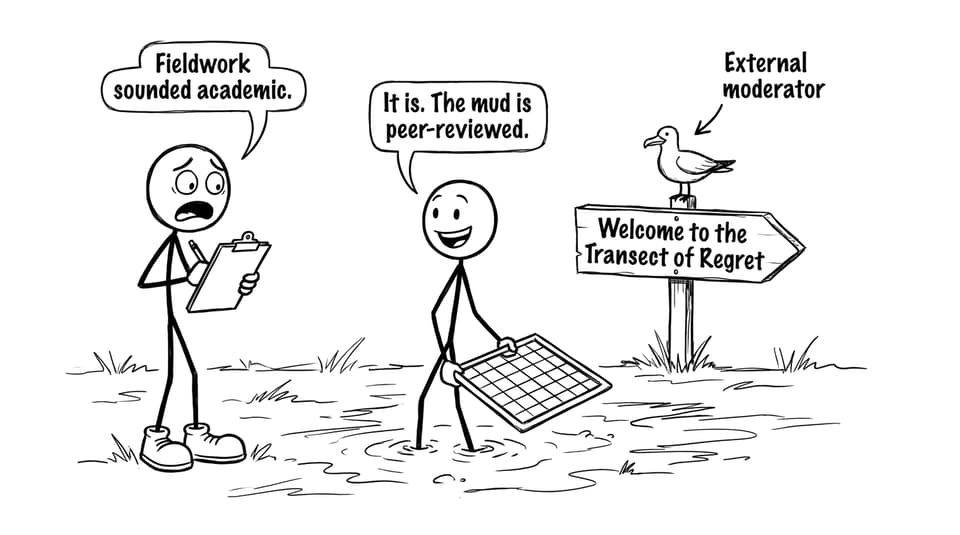 Students discovering "peer-reviewed" mud