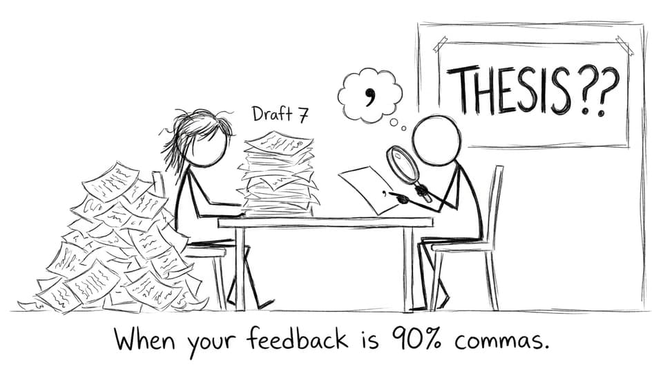 When your feedback is 90% commas.