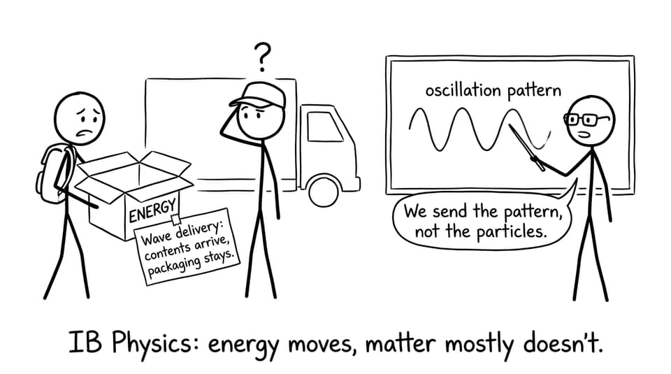 Wave delivery: pattern travels
