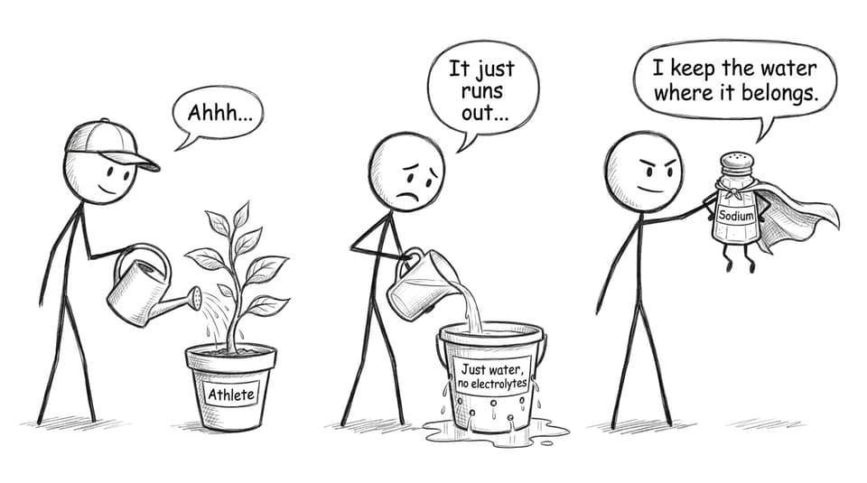 Electrolytes sodium superhero comic