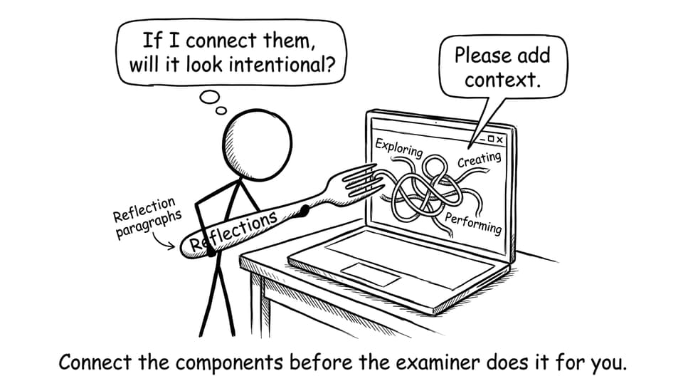 Tangled components with reflection fork