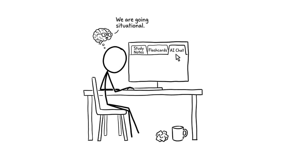 Late-night revision becomes situational