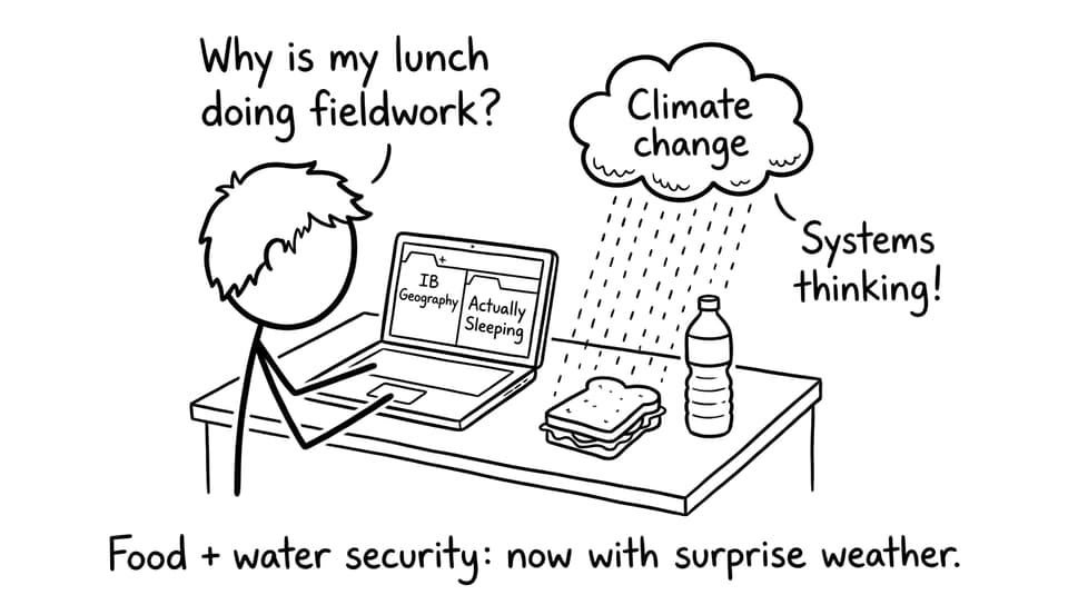 IB student vs climate chaos comic
