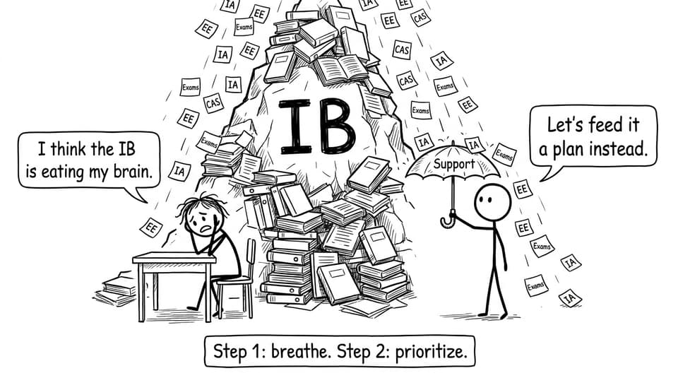 Student vs the IB mountain