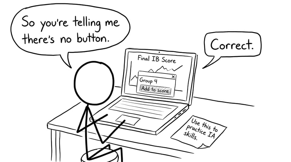 Comic about no “add to score” button for Group 4