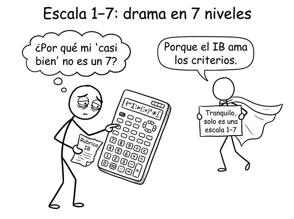 Comic sobre criterios del IB
