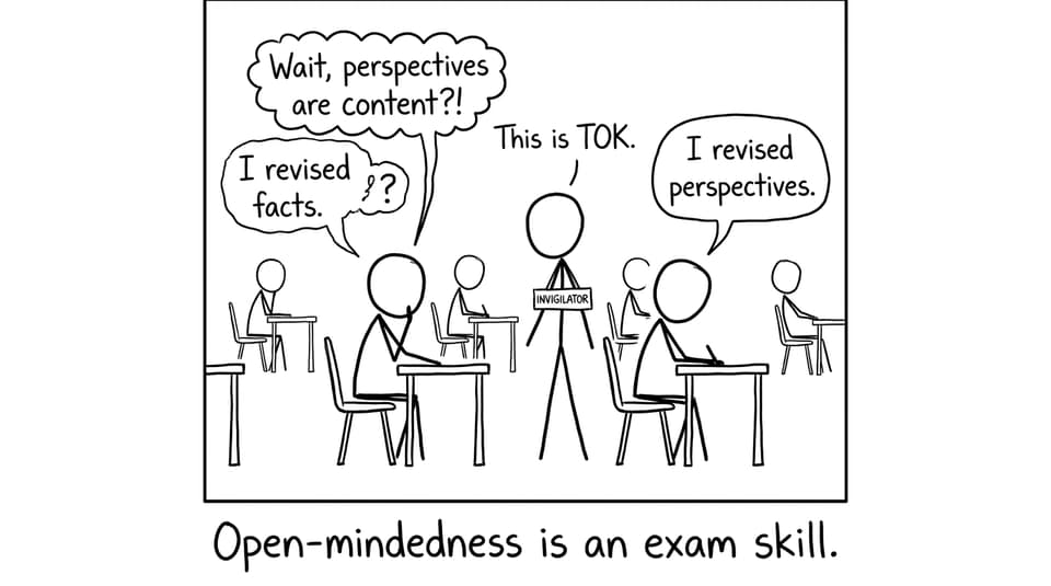 TOK exam hall comic