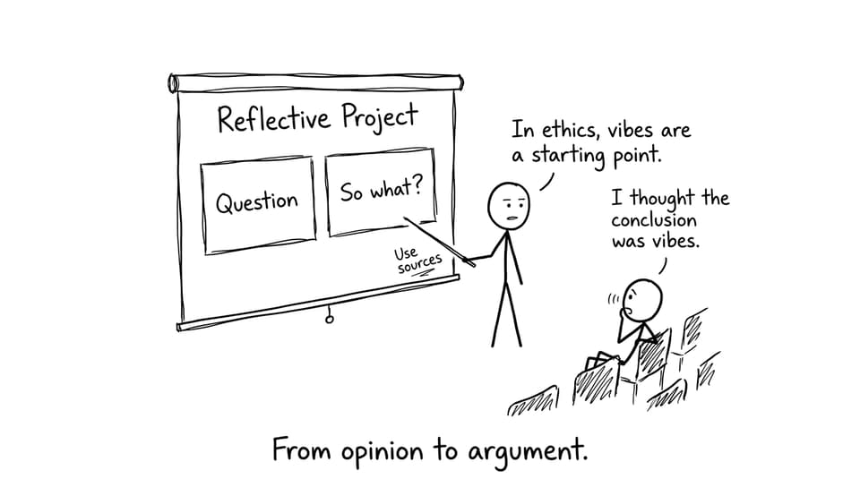 From opinion to argument.