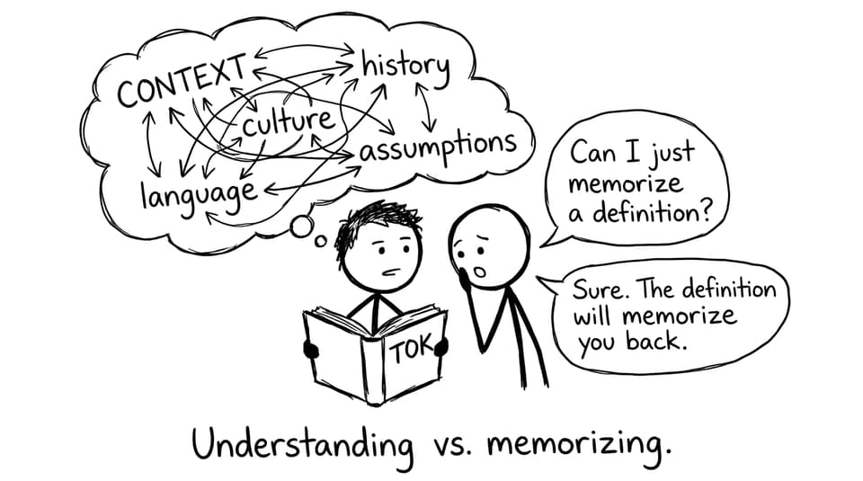 TOK context vs memorizing comic