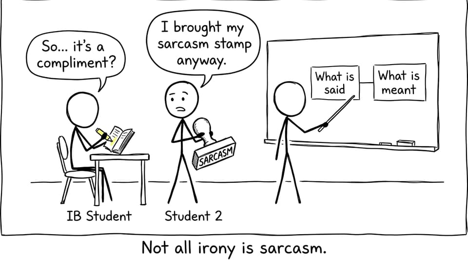 Not all irony is sarcasm.