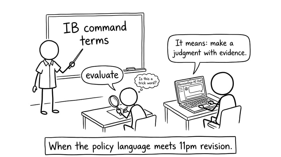 Command terms joke: “Is this a trick word?”