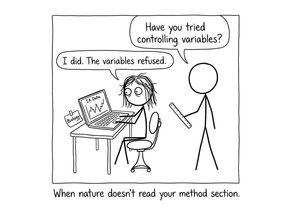 When nature doesn't read your method section.