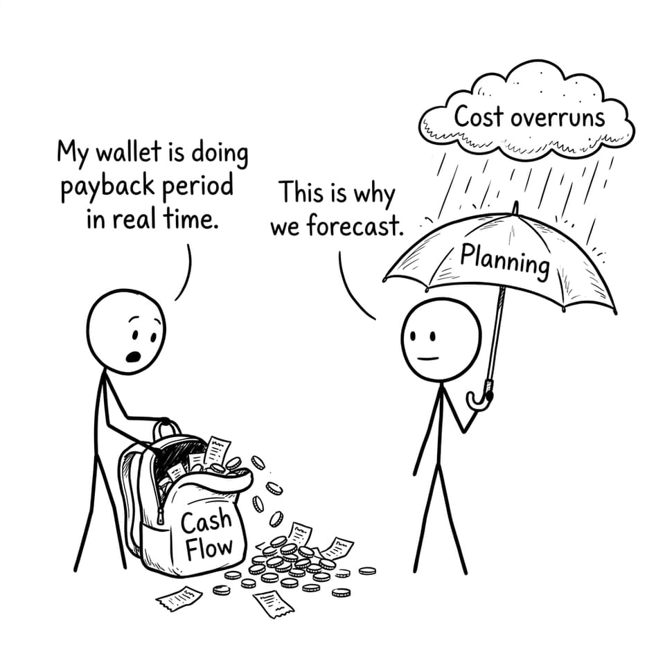Cash flow backpack joke